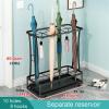 Umbrella Racks Commercial Umbrella Stand Holder, Hotel, Office, School, Large-Capacity Umbrella Basket, with Hook and Movable Drip Tray (Size : 10 Holes 8 Hooks) view 2