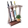 Umbrella Racks Brown Commercial Umbrella Stand Holder, Large Capacity Umbrella Basket That Can Hold 18-68 Umbrellas, for Hotel Office School Cafe (Size : 21 Holes 24 Hooks) view 1