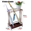 Umbrella Racks Brown Commercial Umbrella Stand Holder, Large Capacity Umbrella Basket That Can Hold 18-68 Umbrellas, for Hotel Office School Cafe (Size : 10 Holes 8 Hooks) view 2