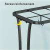 Umbrella Racks Black Commercial Metal Umbrella Stand Holder, Entrance Umbrella Basket with Hook and Movable Drip Tray, Can Hold 18-45 Umbrellas (Size : 10 Holes 8 Hooks) view 4