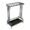Umbrella Racks Hotel Office Commercial Metal Umbrella Stand Holder, Large Capacity Umbrella Basket with Hook and Movable Drip Tray (Color : Black, Size : 10 Holes 8 Hooks) view 1