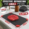 Natural Thaw Defrosting Tray for Frozen Meat - 14"x8" High Thermal Conductivity Thawing Tray for Frozen Meat with Silicone Corners, Hanging Hole - Non Stick Aluminum Thawing Plate for Fast Defrosting view 2