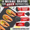 Natural Thaw Defrosting Tray for Frozen Meat - 14"x8" High Thermal Conductivity Thawing Tray for Frozen Meat with Silicone Corners, Hanging Hole - Non Stick Aluminum Thawing Plate for Fast Defrosting view 4