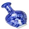 Dahlia Blue and White Vase, Handmade Chinese Porcelain Flower Vase, Peony, Chinese Bottle Shape 14 Inches view 2