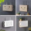 PPGE Home WiFi Router Shelf Solid Wood Cable Storage Organizer for Router Box Cord Hiding Box tv Wires Cable Line Organizer Box Used in The Living Room/Office/Bedroom Decoration C view 2