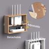 PPGE Home WiFi Router Shelf Solid Wood Cable Storage Organizer for Router Box Cord Hiding Box tv Wires Cable Line Organizer Box Used in The Living Room/Office/Bedroom Decoration C view 4