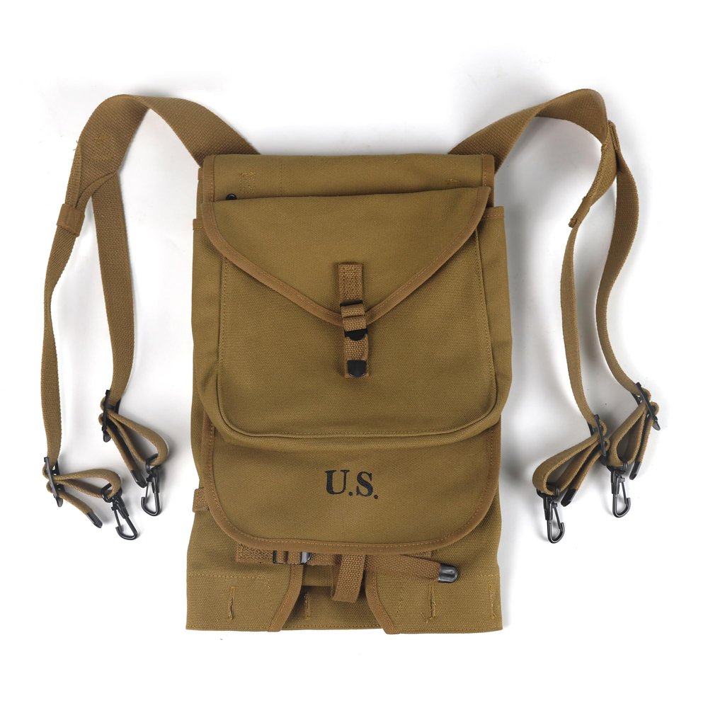 ANQIAO Replica WW2 WWII US M1928 Haversack Canvas Material Reproduction