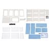 6 Drawer Dresser Vertical Cupboard Cabinet Plastic Dresser Storage with 4 Wheel and 4 Large Drawers and Top 2 Small Cabinets Locker(With Keys) for Closets Bedrooms Nurseries Playrooms and More (Blue) view 4