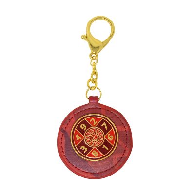 Feng Shui Red Sum-of-Ten Zodiac Hanging Round Keychain
