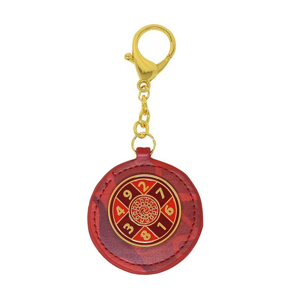 Feng Shui Red Sum-of-Ten Zodiac Hanging Round Keychain