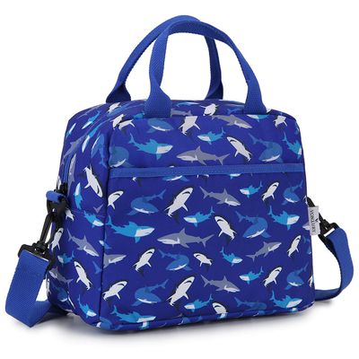 VX VONXURY Kids Insulated Lunch Bag for Boys, Reusable Shark Toddler Lunch Box