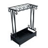 Umbrella Racks Commercial Metal Umbrella Stand Holder, Hotel Office School Entrance Umbrella Basket That Can Hold 18-45 Umbrellas, Mobile Drip Tray (Size : 10 Holes 8 Hooks) view 1