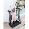 Umbrella Racks Commercial Metal Umbrella Stand Holder, Hotel Office School Entrance Umbrella Basket That Can Hold 18-45 Umbrellas, Mobile Drip Tray (Size : 10 Holes 8 Hooks) view 3
