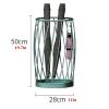 Umbrella Racks Blue Metal Umbrella Stand Holder, Entrance Umbrella Organizer for Hotel Cafes, with Hook and Drip Tray view 2