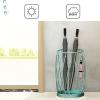 Umbrella Racks Blue Metal Umbrella Stand Holder, Entrance Umbrella Organizer for Hotel Cafes, with Hook and Drip Tray view 3