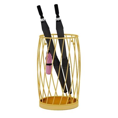 Umbrella Racks Golden Metal Umbrella Stand Holder, Decoration Umbrella Basket at The Entrance of Hotel, Office, Cafe, Can Hold 120-14 Umbrellas