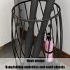 Umbrella Racks Black Modern Iron Umbrella Stand Holder, Large-Capacity Entrance Umbrella Basket for Hotel Cafes, Living Room Bathroom Storage Basket view 4