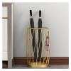Umbrella Racks Golden Iron Umbrella Stand Holder, Floor-Standing Hollow Decorative Umbrella Basket, Suitable for Home Hotel Club Office Cafe view 1