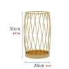 Umbrella Racks Golden Iron Umbrella Stand Holder, Floor-Standing Hollow Decorative Umbrella Basket, Suitable for Home Hotel Club Office Cafe view 2