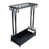 Umbrella Racks Black Commercial Umbrella Stand Holder, Hotel Bank Entrance Umbrella Storage Basket That Can Hold 18-45 Umbrellas, Safe and Simple (Size : 21holes 24 Hooks) view 2