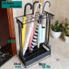 Umbrella Racks Black Commercial Umbrella Stand Holder, Hotel Bank Entrance Umbrella Storage Basket That Can Hold 18-45 Umbrellas, Safe and Simple (Size : 21holes 24 Hooks) view 3