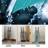 Umbrella Racks Modern Metal Umbrella Stand Holder, Space-Saving cue Stick Umbrella Storage Basket with 4 Hooks, Waterproof and rustproof (Color : Black) view 4