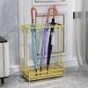 Umbrella Racks Large-Capacity Umbrella Stand Holder, Space-Saving Hotel School Bank Entrance Umbrella Storage Basket, Easy to Install (Color : Gold, Size : 44x24x60cm) view 3