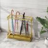 Umbrella Racks Gold Black Metal Umbrella Stand Holder, Large-Capacity Cane Cue Storage Rack, with Detachable Drip Tray, Used in Hotels Banks Schools, Easy to Assemble view 2