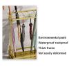 Umbrella Racks Gold Black Metal Umbrella Stand Holder, Large-Capacity Cane Cue Storage Rack, with Detachable Drip Tray, Used in Hotels Banks Schools, Easy to Assemble view 3