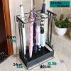 Umbrella Racks Commercial Metal Umbrella Stand Holder, Hotel Office School Entrance Umbrella Basket That Can Hold 18-45 Umbrellas, Mobile Drip Tray (Size : 15 Holes 16 Hooks) view 2