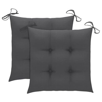 FAMIROSA Chair Cushions 2 pcs Anthracite 19.7"x19.7"x2.8" Fabric