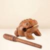 Thailand Wooden Frog Instrument Croaking Musical Instrument Percussion Instrument Traditional Craft Home Office Lucky Decor(#5) view 2