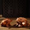 Raguso Thailand Wooden Frog Instrument Croaking Musical Instrument Percussion Instrument Traditional Craft Home Office Lucky Decor(#4) view 3