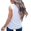 Andongnywell Women's Sleeveless V-Neck Criss Soft Casual Summer Tank Tops sleeveless chiffon vest Blouse (Light Blue,4,X-Large) view 3