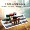 Alvinlite 3 Tier Spice Rack Expandable Step Shelf Modern Design Waterproof and Non Skid Shelf Kitchen Organizer for Pantry Cabinet or Countertop Use view 4