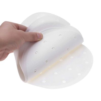 200 pieces of oil paper baking air fryer pad paper, square steaming paper perforated silicone oil paper for oven pot pad baking frypot steamer (9 inch)