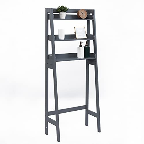 63.6 x 25.5 x 152 cm(L x W x H) 3-Tier Over-The-Toilet Storage Over-The-Toilet Rack, C Laundry Room Space Saver, 3-Shelf Bathroom Organizer Over The Toilet Storage, Bathroom Shelf Over Toilet