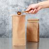 Bag Tek 1 LB Bakery Bags, 100 Disposable Treat Bags - Built-In Tin Tie, For Coffee Beans, Donuts, And Granola, Brown Kraft Popcorn Favor Bags, - Restaurantware view 4