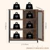 LVSOMT Mini Coffee Bar Cabinet with Storage, 27.5'' Small Kitchen Bar Table, Cute Corner Bar Cabinet for Tea, Buffet Sideboard Cabinet for Dining Room, Farmhouse Coffee Station for Wine (Brown) view 2