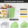 EUSOAR Cupcake Liners for Baking, 50pcs 5oz Muffin Liners, Disposable Foil Ramekins, Dessert Containers, Aluminum Foil Baking Cupcake Cups Holders Pans with Lids 5 Colors Mixed view 3