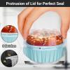 EUSOAR Cupcake Liners for Baking, 50pcs 5oz Muffin Liners, Disposable Foil Ramekins, Dessert Containers, Aluminum Foil Baking Cupcake Cups Holders Pans with Lids 5 Colors Mixed view 4