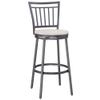 American Woodcrafters Jacey Gray Metal Swivel 25-inch Seat Height Bar Stool view 1