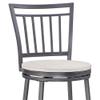 American Woodcrafters Jacey Gray Metal Swivel 25-inch Seat Height Bar Stool view 3