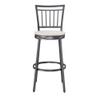 American Woodcrafters Jacey Gray Metal Swivel 25-inch Seat Height Bar Stool view 4