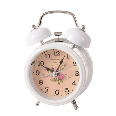 ARTIBETTER 1pc Alarm Clock with Night Light Clock Watch Metal Student
