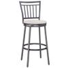 American Woodcrafters Stockton Gray Metal Swivel 30" Seat Height Bar Stool view 1