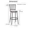 American Woodcrafters Stockton Gray Metal Swivel 30" Seat Height Bar Stool view 2