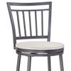 American Woodcrafters Stockton Gray Metal Swivel 30" Seat Height Bar Stool view 3