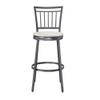 American Woodcrafters Stockton Gray Metal Swivel 30" Seat Height Bar Stool view 4