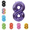 40 Inch Large Foil Helium Number Balloon Birthday Wedding Party 0-9 (Purple, 8) view 1